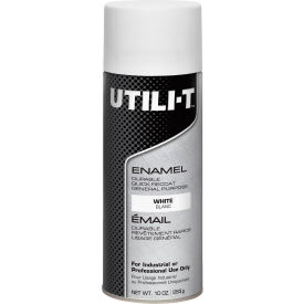 Rust-Oleum Utili-T General Purpose Enamel Spray Paint 10 oz. Aerosol Can Gloss White Pack of 6 387395 - Pkg Qty 6