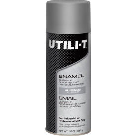 Rust-Oleum Utili-T General Purpose Enamel Spray Paint 10 oz. Aerosol Can Flat Aluminum Pack of 6 387396 - Pkg Qty 6