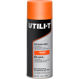 Rust-Oleum Utili-T General Purpose Enamel Spray Paint 10 oz. Aerosol Can Gloss Orange Pack of 6 387398 - Pkg Qty 6