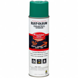Rust-Oleum M1600 Solvent-Based -Line Inverted Marking Paint Aerosol Safety Green 1634838V - Pkg Qty 12