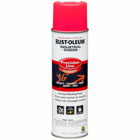 Rust-Oleum M1600 Solvent-Based Precision-Line Inverted Marking Paint Aerosol Fluor. Pink 1661838V - Pkg Qty 12