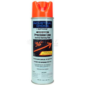 Rust-Oleum M1800 Water-Based Precision-Line Inverted Marking Paint Aerosol Fluor. Red 1862838 - Pkg Qty 12