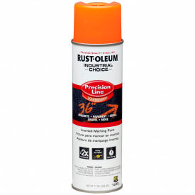 Rust-Oleum M1600 Solvent-Based Precision-Line Inverted Marking Paint Aerosol Apwa Orange 201516V - Pkg Qty 12