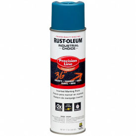 Rust-Oleum M1600 Solvent-Based -Line Inverted Marking Paint Aerosol Caution Blue 203022V - Pkg Qty 12