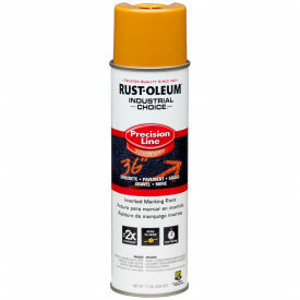 Rust-Oleum M1600 Solvent-Based Precision-Line Inverted Marking Paint Aerosol Caution Yl 203024V - Pkg Qty 12