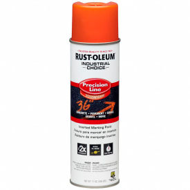 Rust-Oleum M1600 Solvent-Based -Line Inverted Marking Paint Aerosol Alert Orange 203026V - Pkg Qty 12