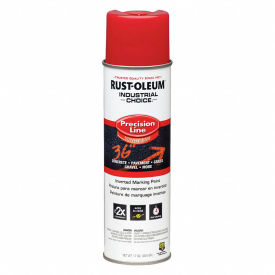 Rust-Oleum M1600 Solvent-Based Precision-Line Inverted Marking Paint Aerosol Safety Red 203029V - Pkg Qty 12