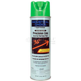 Rust-Oleum M1800 Water-Based Precision-Line Inverted Marking Paint Aerosol Fluor. Green 203032 - Pkg Qty 12