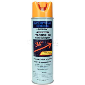 Rust-Oleum M1800 Water-Based -Line Inverted Marking Paint Aerosol Caution Yellow 203033 - Pkg Qty 12