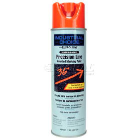 Rust-Oleum M1800 Water-Based Precision-Line Inverted Marking Paint Aerosol Alert Orange 203035 - Pkg Qty 12