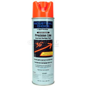 Rust-Oleum M1800 Water-Based Precision-Line Inverted Marking Paint Aerosol Fluor Rd-Org 203037 - Pkg Qty 12