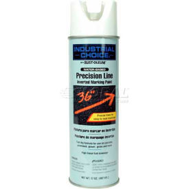 Rust-Oleum M1800 System Water-Based Precision-Line Inverted Marking Paint Aerosol White 203039 - Pkg Qty 12