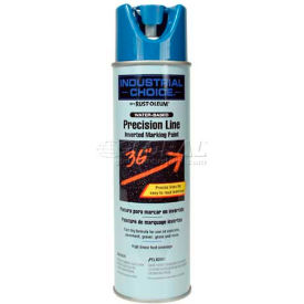 Rust-Oleum M1800 Water-Based Precision-Line Inverted Marking Paint Aerosol Fluor. Blue 205176 - Pkg Qty 12