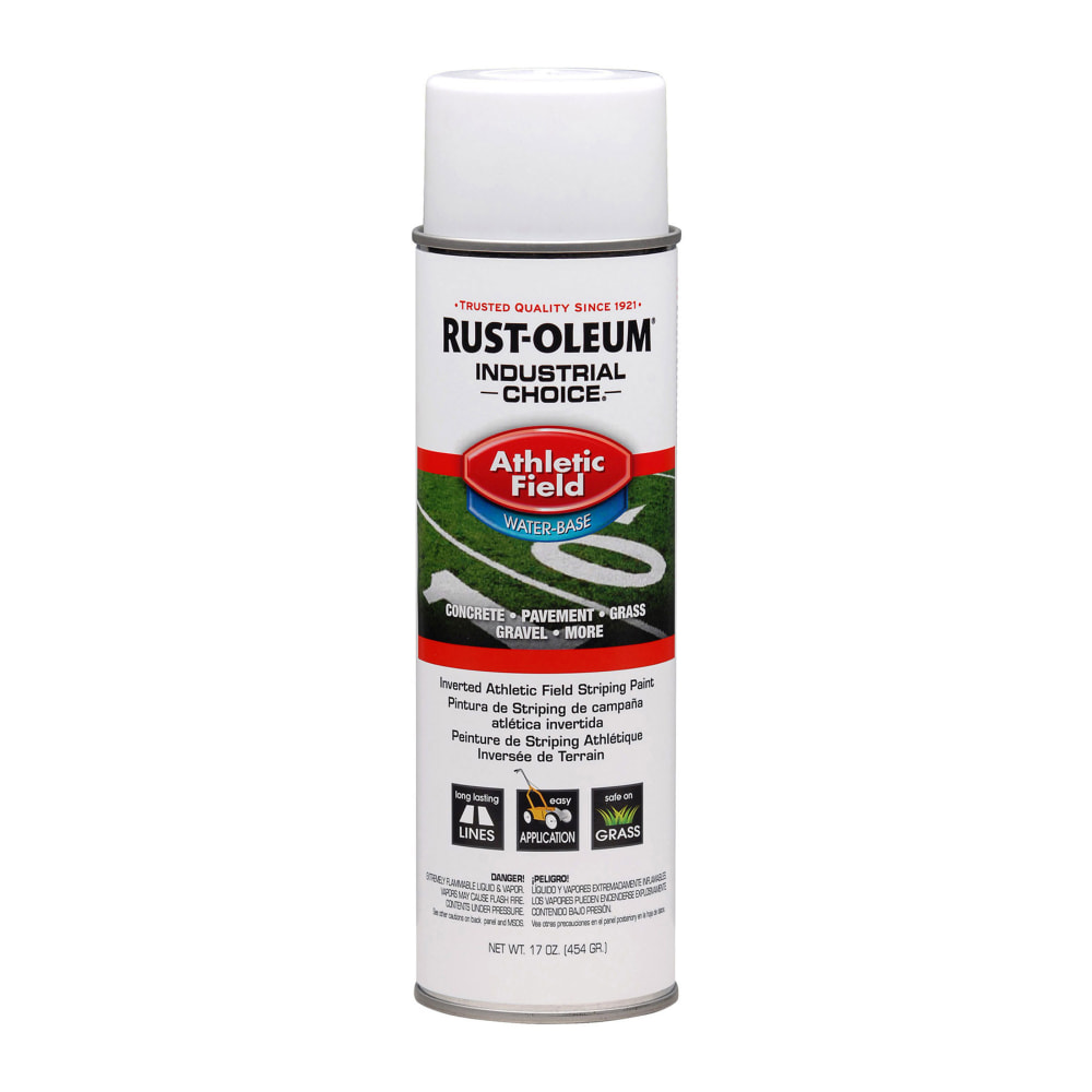 Rust-Oleum Industrial Choice AF1600 System Athletic Field Inverted Striping Paint, 17 Oz, White, Case Of 12 Cans MPN:206043