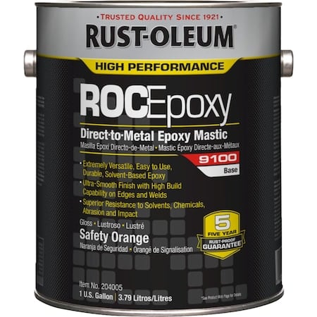 9100 Dtm Epoxy Mastic Safety Orange 1 Gal MPN:204005