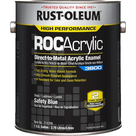 Rocacrylic Dtm Acrylic Enamel 3800 Safetyblue 1G MPN:314209