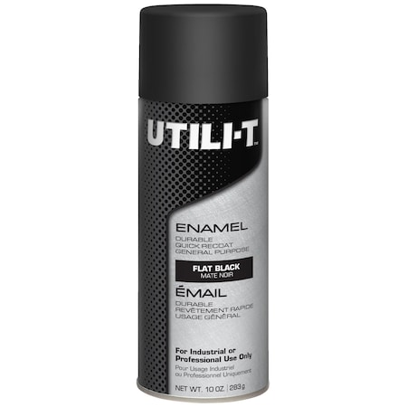 Utili-T Gen Purpose Spray Paint Flat Black 10 Oz MPN:387389