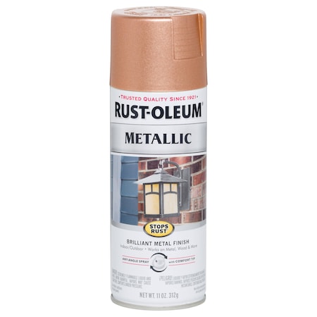 Stops Rust Metallic Spray Paint Copper 11 Oz MPN:7273830
