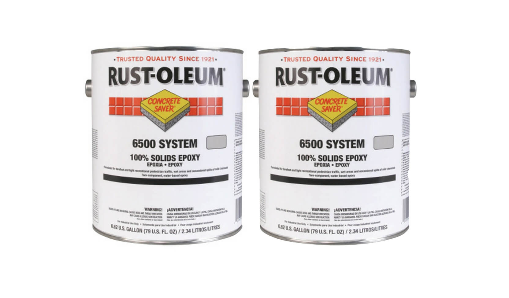 Rust-Oleum 6500 System 100 VOC 100 Solids Epoxy Floor Coating Silver Gray Gallon Can - S6582413 S6582413 - Pkg Qty 2