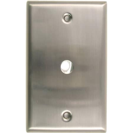Single Cable Switch Plate, Number of Gangs: 1 Satin Nickel Finish MPN:781SN