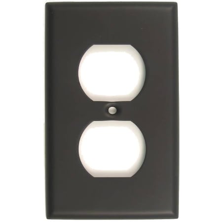 Single Receptacle Switch Plate, Number of Gangs: 1 Oil Rubbed Bronze Finish MPN:783ORB