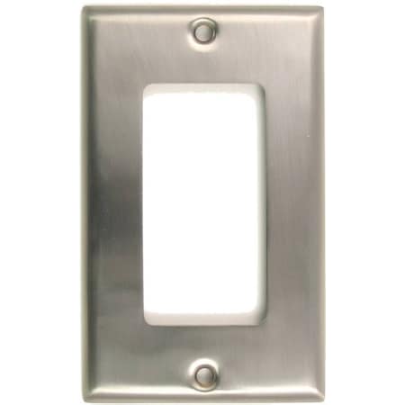 Single Rocker Switch Plate, Number of Gangs: 1 Satin Nickel Finish MPN:784SN