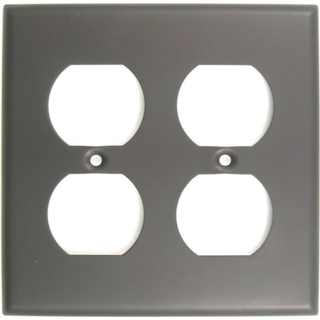Double Receptacle Switch Plate, Number of Gangs: 2 Oil Rubbed Bronze Finish MPN:786ORB