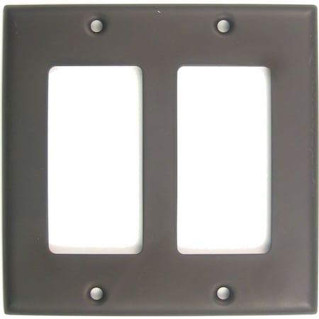 Double Rocker Switch Plate, Number of Gangs: 2 Oil Rubbed Bronze Finish MPN:787ORB