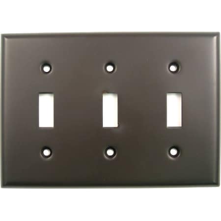 Triple Switch Plate, Number of Gangs: 3 Oil Rubbed Bronze Finish MPN:789ORB