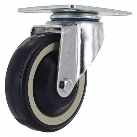 Poly Wheel w/Plate Caster, 4