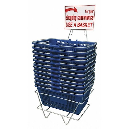 Hand Basket Set, Regular, Blue, Plastic MPN:H2112002