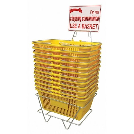 Hand Basket Set, Regular, Yellow, Plastic MPN:H2112004