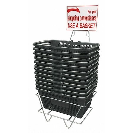 Hand Basket Set, Regular, Gray, Plastic MPN:H2112015