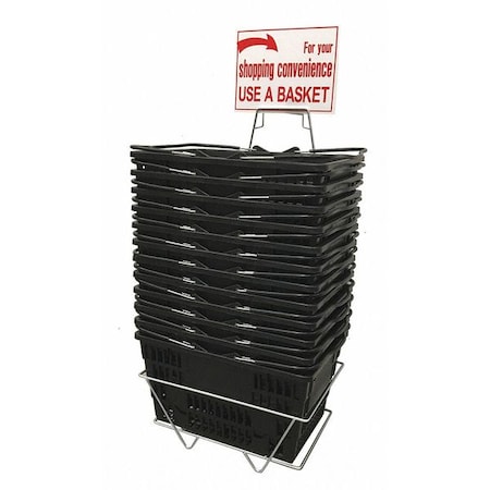 Hand Basket Set, Jumbo, Black MPN:H2432010