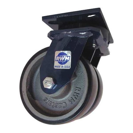 Dual Whl Kngpnlss Castr, Polyurthan, 6