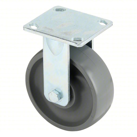 Plate Caster, Rigid, Nylon, 7 1/2