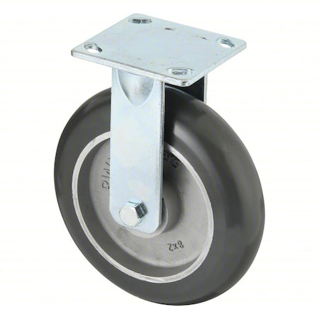 Plate Caster, Rigid, Polyurethane, 9 1/2