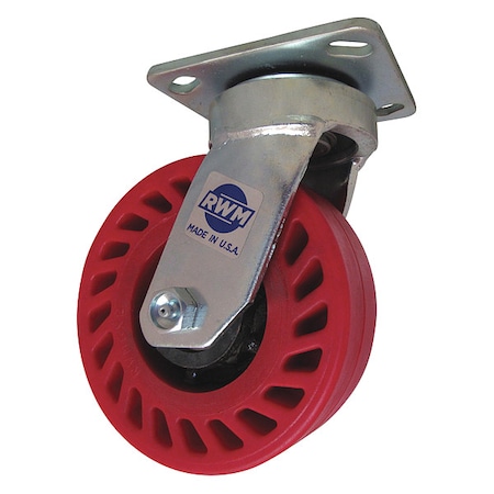 Swivel Plate Caster, Polyurethane, 1000 lb MPN:48-UOB-0620-S