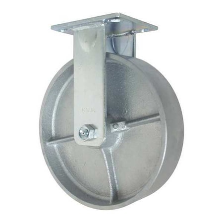 Plate Caster, Rigid, Iron, 10 1/8