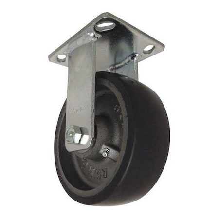 Plate Caster, Rigid, Polyurethane, 7 1/2