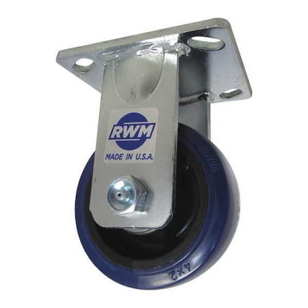 Plate Caster, Rigid, Polyurethane, 5 5/8