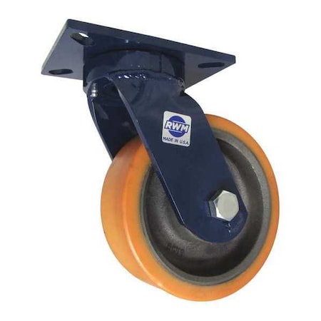 PlateCaster, Swivel, Polyurethane, 10 1/2