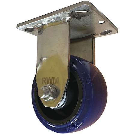 Rigid Plate Caster, 600 lb., 95 Shore A MPN:S65-UPC-0420-R