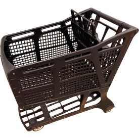 R.W. Rogers Plastic Shopping Cart with Black Seat & Tray 190 Liter Capacity Large Black EX-11575 BLACK/REPRO