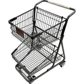 R.W. Rogers Company Steel Shopping Cart 2.6 Cu. Ft. Capacity Black R5341-BK