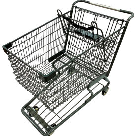R.W. Rogers Company Steel Shopping Cart 6.4 Cu. Ft. Capacity Grey WMP-180L-EC