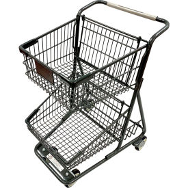 R.W. Rogers Company Steel Shopping Cart 2.6 Cu. Ft. Capacity Grey R5341-GY