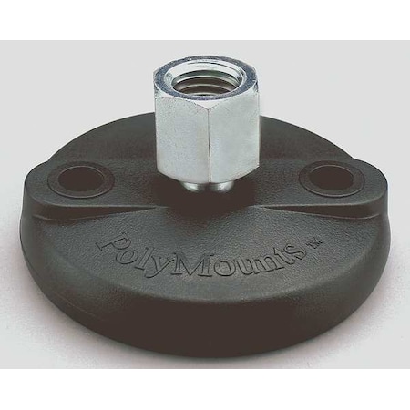 Leveling Mount, Boltless, 3/8-16, 2 in Base, Base: Nylon MPN:BNYLA2-T