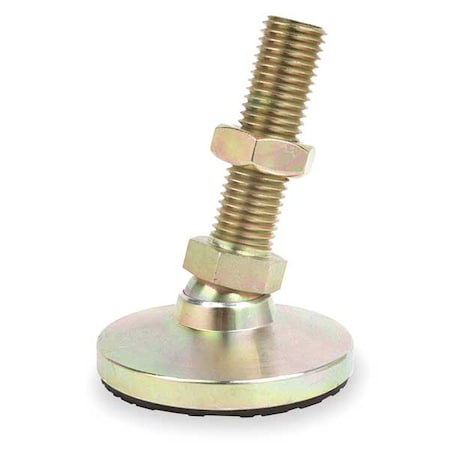 Level Mount, Swivel Stud, 1/2-13, 1-7/8 in., Base: Steel w/ Non-Skid Pad MPN:NSW-2A
