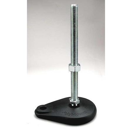Leveling Mount, Swivel Stud, 1-8, 4 in Base MPN:TNYLE48-EL